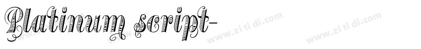 Platinum script字体转换